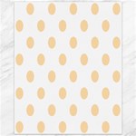 Polka Dots - Navajo White Yellow on White Canvas 11  x 14 