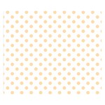 Polka Dots - Navajo White Yellow on White Double Sided Flano Blanket (Small)