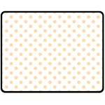 Polka Dots - Navajo White Yellow on White Double Sided Fleece Blanket (Medium) (Two Sides)