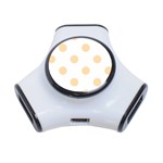 Polka Dots - Navajo White Yellow on White Portable USB Hub (One Side)