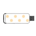 Polka Dots - Navajo White Yellow on White Portable USB Flash (Two Sides)