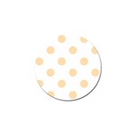 Polka Dots - Navajo White Yellow on White Golf Ball Marker (4 pack)