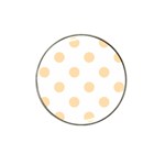 Polka Dots - Navajo White Yellow on White Hat Clip Ball Marker (10 pack)