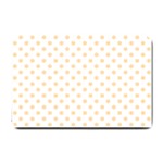 Polka Dots - Navajo White Yellow on White Small Doormat