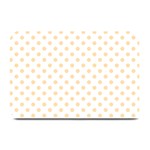 Polka Dots - Navajo White Yellow on White Plate Mat