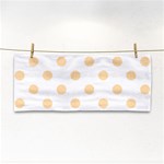 Polka Dots - Navajo White Yellow on White Hand Towel