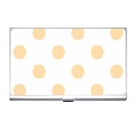 Polka Dots - Navajo White Yellow on White Business Card Holder