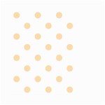 Polka Dots - Navajo White Yellow on White Small Garden Flag (Two Sides)