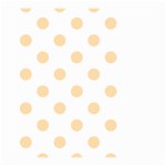 Polka Dots - Navajo White Yellow on White Large Garden Flag (Two Sides)