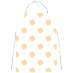 Polka Dots - Navajo White Yellow on White Full Print Apron