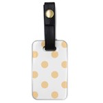 Polka Dots - Navajo White Yellow on White Luggage Tag (One Side)