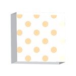 Polka Dots - Navajo White Yellow on White 4 x 4  Acrylic Photo Block