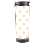 Polka Dots - Navajo White Yellow on White Travel Tumbler