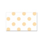 Polka Dots - Navajo White Yellow on White Sticker (Rectangular)