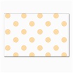 Polka Dots - Navajo White Yellow on White Postcard 4  x 6 