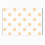 Polka Dots - Navajo White Yellow on White Postcard 5  x 7 