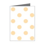 Polka Dots - Navajo White Yellow on White Mini Greeting Card