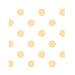 Polka Dots - Navajo White Yellow on White Greeting Card 4.5  x 6 