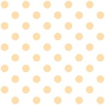 Polka Dots - Navajo White Yellow on White ScrapBook Page 12  x 12 