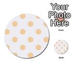 Polka Dots - Navajo White Yellow on White Multi-purpose Cards (Round)