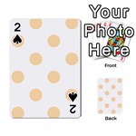 Polka Dots - Navajo White Yellow on White Playing Cards 54 Designs
