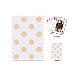 Polka Dots - Navajo White Yellow on White Playing Cards (Mini)