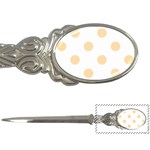 Polka Dots - Navajo White Yellow on White Letter Opener