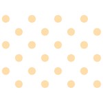 Polka Dots - Navajo White Yellow on White Birthday Cake 3D Greeting Card (7x5)