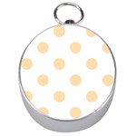 Polka Dots - Navajo White Yellow on White Silver Compass