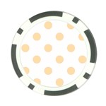 Polka Dots - Navajo White Yellow on White Poker Chip Card Guard (10 pack)