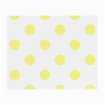 Polka Dots - Pastel Yellow on White Small Glasses Cloth (2 Sides)