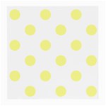 Polka Dots - Pastel Yellow on White Medium Glasses Cloth (2 Sides)