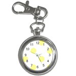 Polka Dots - Pastel Yellow on White Key Chain Watch