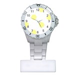 Polka Dots - Pastel Yellow on White Nurses Watch