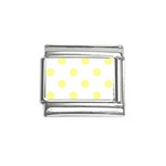 Polka Dots - Pastel Yellow on White Italian Charm (9mm)