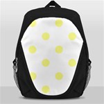 Polka Dots - Pastel Yellow on White Backpack Bag
