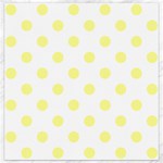 Polka Dots - Pastel Yellow on White Canvas 12  x 12 