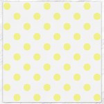 Polka Dots - Pastel Yellow on White Canvas 16  x 16 