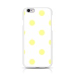 Polka Dots - Pastel Yellow on White Apple iPhone 6/6S Silicone Case (Transparent)