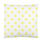 Polka Dots - Pastel Yellow on White Standard Cushion Case (One Side)