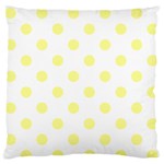Polka Dots - Pastel Yellow on White Standard Flano Cushion Case (Two Sides)