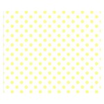 Polka Dots - Pastel Yellow on White Double Sided Flano Blanket (Small)