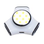 Polka Dots - Pastel Yellow on White Portable USB Hub (One Side)