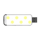 Polka Dots - Pastel Yellow on White Portable USB Flash (Two Sides)