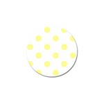 Polka Dots - Pastel Yellow on White Golf Ball Marker (10 pack)