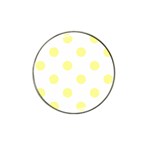 Polka Dots - Pastel Yellow on White Hat Clip Ball Marker