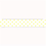 Polka Dots - Pastel Yellow on White Small Bar Mat