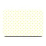 Polka Dots - Pastel Yellow on White Plate Mat