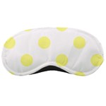 Polka Dots - Pastel Yellow on White Sleeping Mask