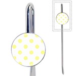 Polka Dots - Pastel Yellow on White Book Mark